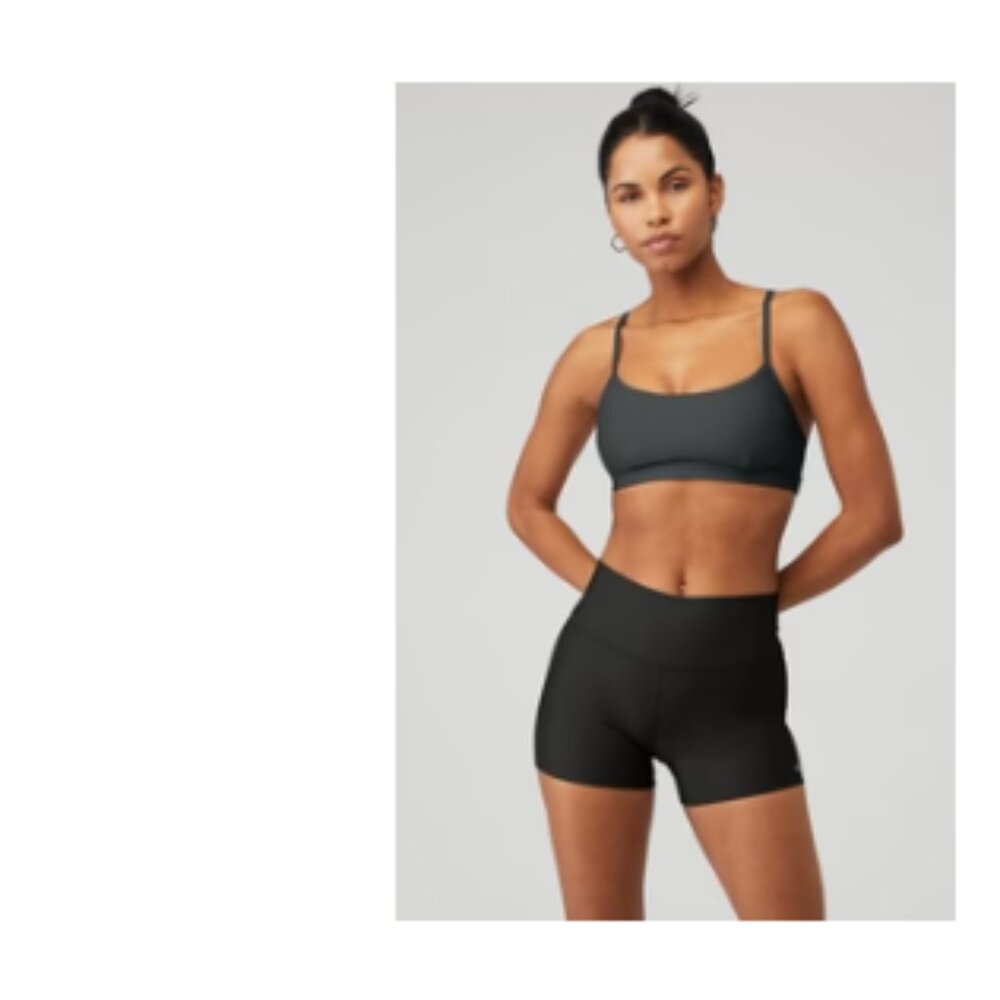 Alo Airlift Intrigue Bra in Anthracite Stone